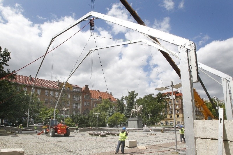 Budowa strefy kibica w Szczecinie