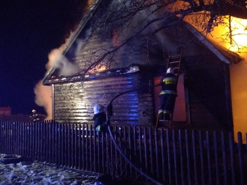 Łubianka. Pożar domu jednorodzinnego koło Sokółki