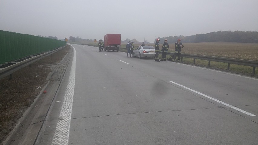 Wypadek na A4 pod Wrocławiem. Droga była zablokowana (ZDJĘCIA)