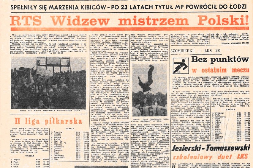 14 czerwca 1981 piłkarzy RTS Widzew Łódź po raz pierwszy...