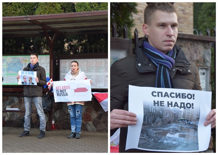 Białorusini protestują w Białymstoku. Nie chcą aneksji ojczystego kraju z Rosją (zdjęcia, wideo)