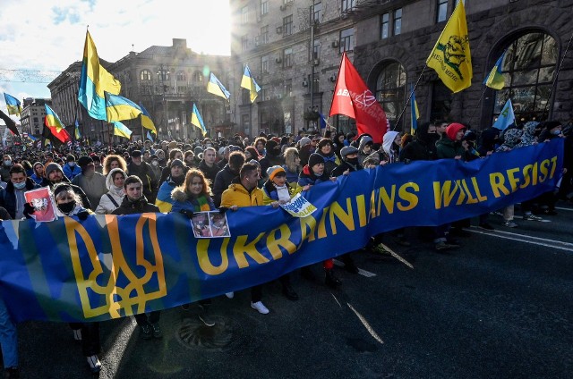 Ulicami Kijowa przeszedł Marsz Jedności dla Ukrainy