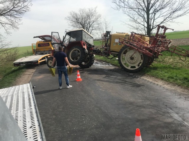 Kolizja na drodze Prószków - Źlinice.