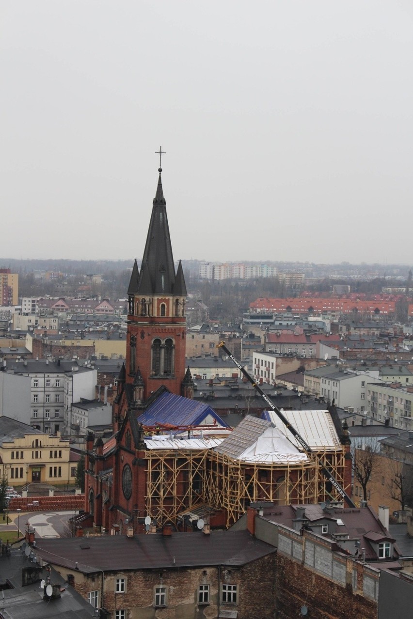 Pożar katedry w Sosnowcu odbudowa Boże Narodzenie