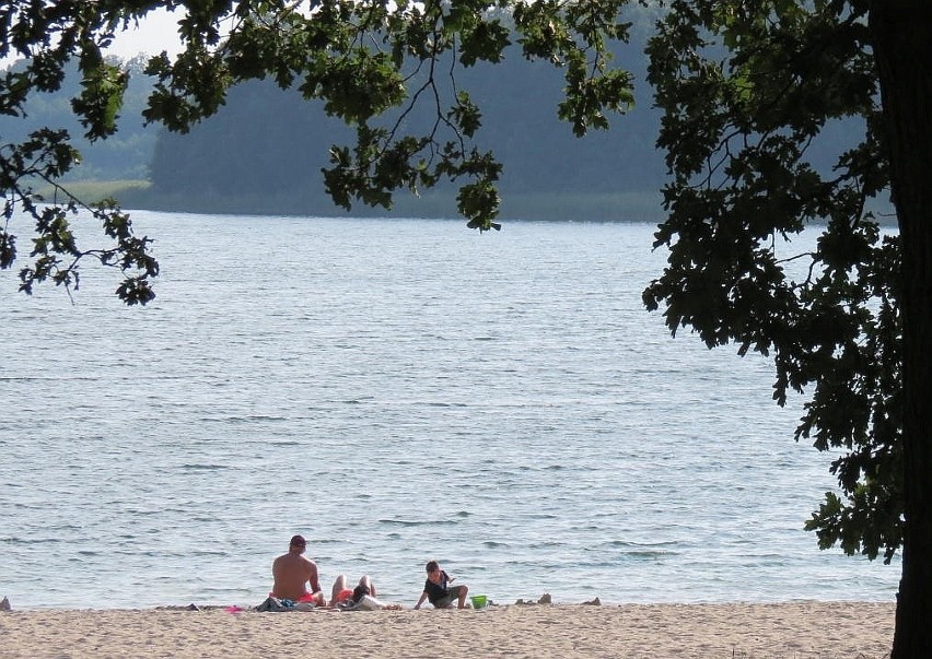 Przyjezierze nad jeziorem Ostrowskim w gminie Jeziora...