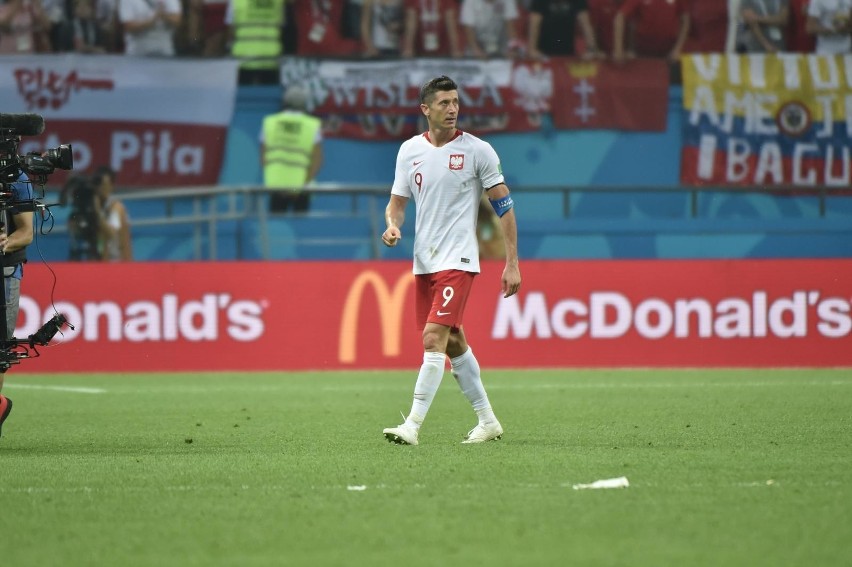 W meczu z Kolumbią Robert Lewandowski oddał dwa celne...