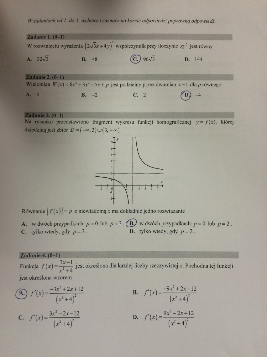 Matura 2016: MATEMATYKA rozszerzona [ARKUSZE CKE, ODPOWIEDZI]