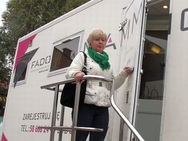 Mirosława Pogorzelska była jedną z 88 osób, które wczoraj przyszły na mammografię