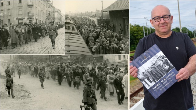 „Tarnów – Kl Auschwitz, Pierwszy Transport do Piekła” to już siódmy album w kolekcji Marka Tomaszewskiego. Kolekcjoner dotarł do zdjęć wykonanych w Tarnowie w 1940 roku prawdopodobnie przez funkcjonariusza niemieckiej policji porządkowej (Schutzpolizei), na których widoczny jest przemarsz więźniów spod łaźni na rampę kolejową, skąd odjechali pociągiem do KL Auschwitz