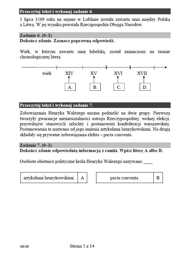 Egzamin gimnazjalny 2015 [CZ. HUMANISTYCZNA HISTORIA, WOS,...