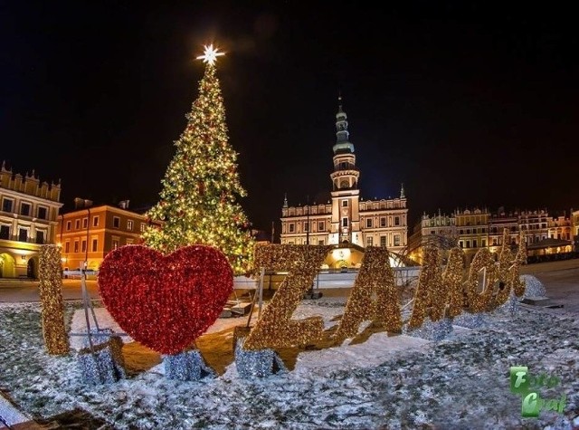 Świąteczna iluminacja w Zamościu