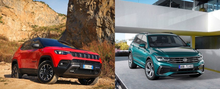 Zarówno Jeep Compass, jak i Volkswagen Tiguan, to...