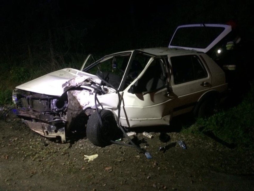 Groźny wypadek w Jelnej. Kierowca zabrany do szpitala