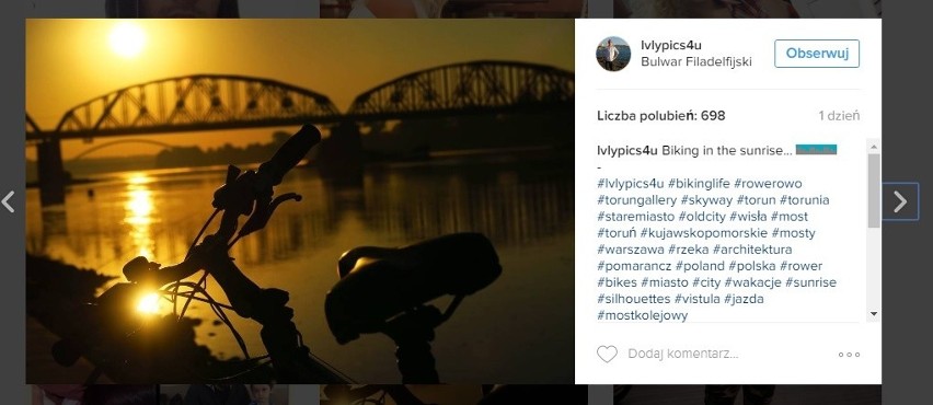 Użytkownicy Instagrama uwiecznili toruński schyłek lata....