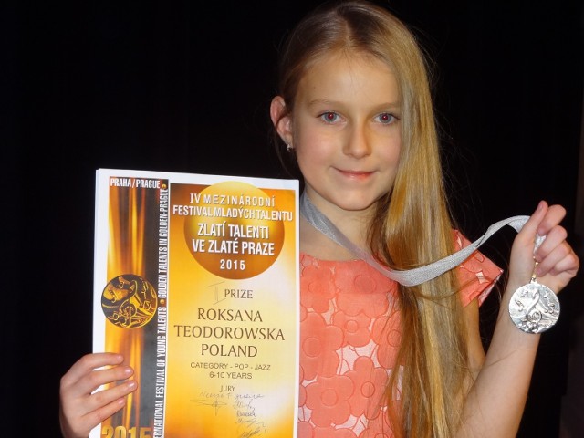 Roksana Teodorowska z Wołczyna zdobyła II miejsce na festiwalu „Złote Talenty w Złotej Pradze”.