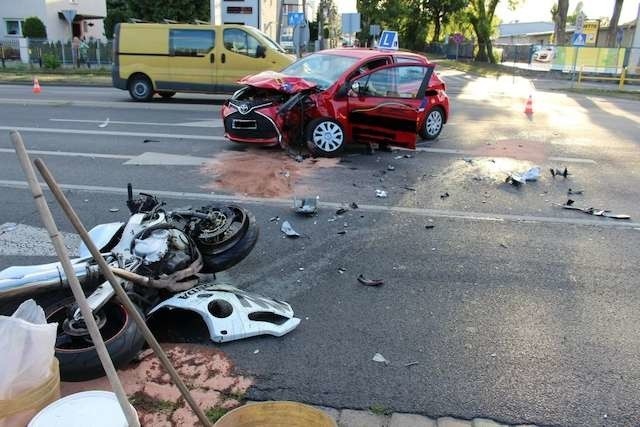 Do wypadku doszło na ulicy Chełmińskiej w Grudziądzu. Zginął motocyklista