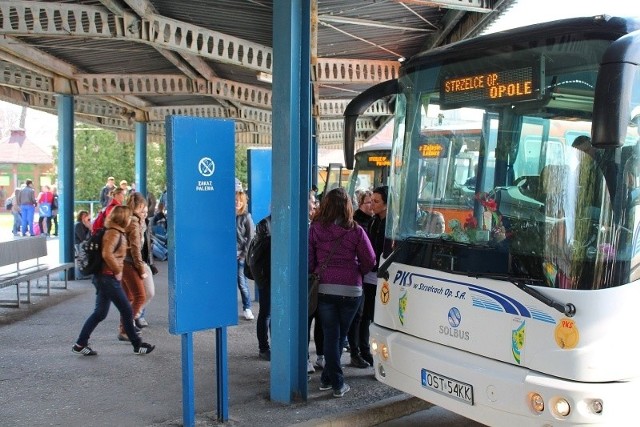Autobusy odjeżdżają z dworca głównego PKS w Opolu.