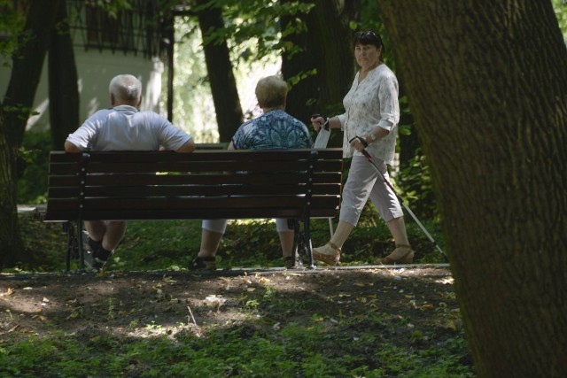 Uzdrowisko Busko-Zdrój jest pełne życia nawet w taki upał jak w niedzielę 9 sierpnia. Mimo niewyobrażalnie wysokiej temperatury wielu kuracjuszy wybrało się na spacery korzystając głównie z zacienionych parkowych alejek. Były też odważne osoby, które wychodziły na dłuższe spacery z kijkami. Zobaczcie jak spędzali czas kuracjusze w Busku-Zdroju w niedziele 9 sierpnia 