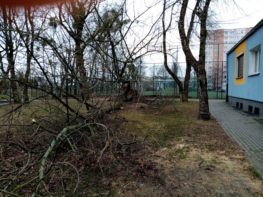 Wichura zdemolowała Mokre. Ucierpiał płot stadionu, cudem ocalał orlik [zdjęcia]