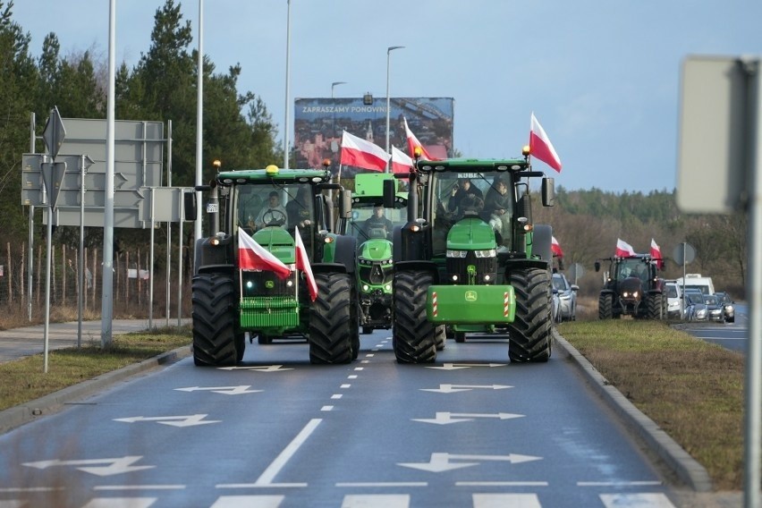 Protesty rolników 20 lutego w Kujawsko-Pomorskiem.