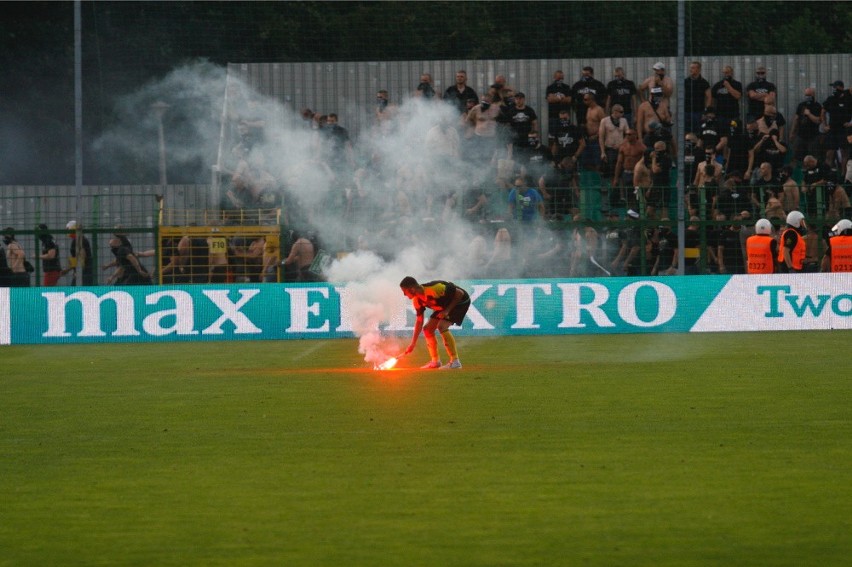 Kibice na meczu GKS Katowice - Zagłębie Sosnowiec