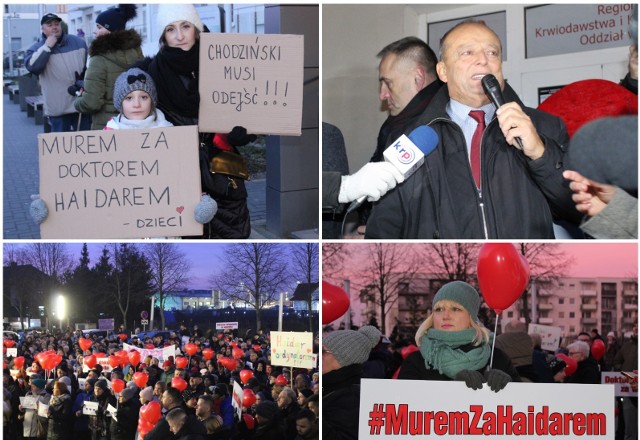 Protest przed szpitalem w Białej Podlaskiej