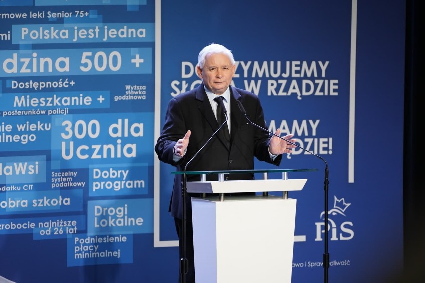 Wybory samorządowe 2018. Jarosław Kaczyński przyjechał do Nowego Sącza wesprzeć Iwonę Mularczyk