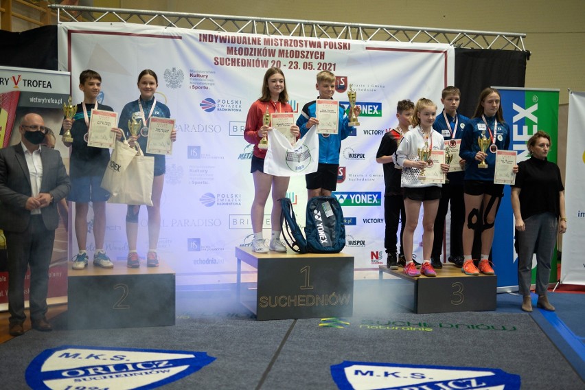 Badmintoniści z Głubczyc zdobyli osiem medali MP U13.