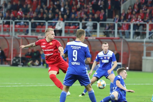 Sebastian Zieleniecki strzelił jednego gola w tym sezonie w meczu z Pogonią Siedlce