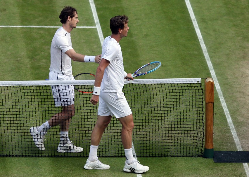 Andy Murray podczas tegorocznego Wimbledonu.