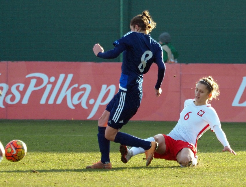 Mecz Polska - Białoruś w piłce nożnej kobiet. Nasze reprezentantki zwycięskie w Łęcznej 