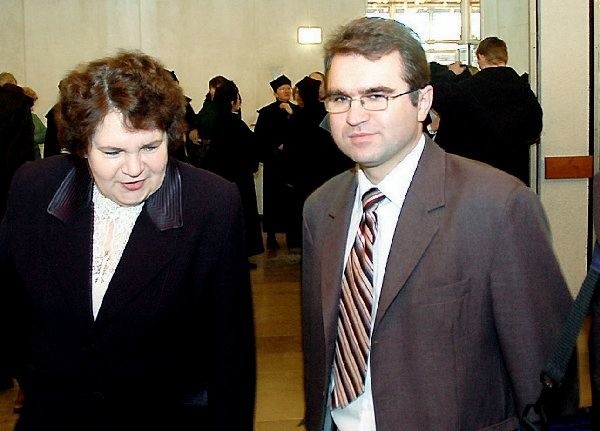 Anna Sobecka coraz bliżej PiS. Tu w towarzystwie posła tej  formacji Zbigniewa Girzyńskiego.