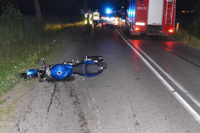 Wypadek motocyklisty w Niegowonicach. Motocyklista nie żyje [ZDJĘCIA]