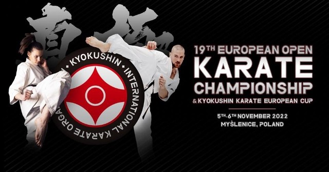 Oficjalny plakat 19. Otwartych Mistrzostw Europy i Pucharu Europy w Karate Kyokushin IKO