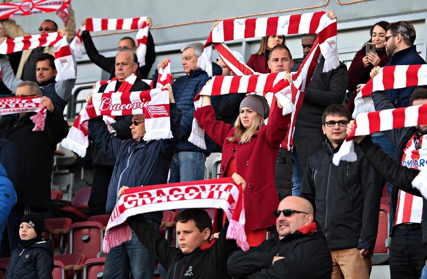 Kibice Cracovii na meczu z Górnikiem Zabrze