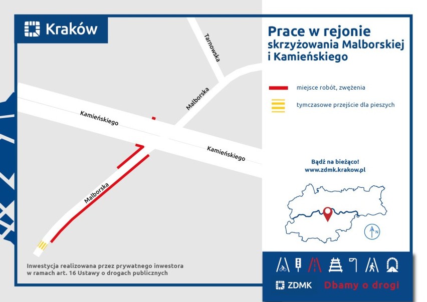Rusza przebudowa okolic skrzyżowania ulic Kamieńskiego i Malborskiej