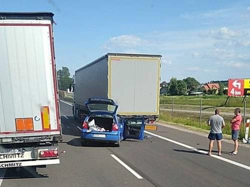 Wypadek na S8 na wysokości miejscowości Łyski