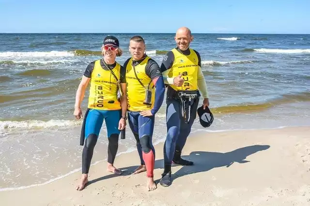 Śmiałkowie, który wyruszą na Bornholm: Przemysław Korbanek, Adam Michalski i Marek Rowiński