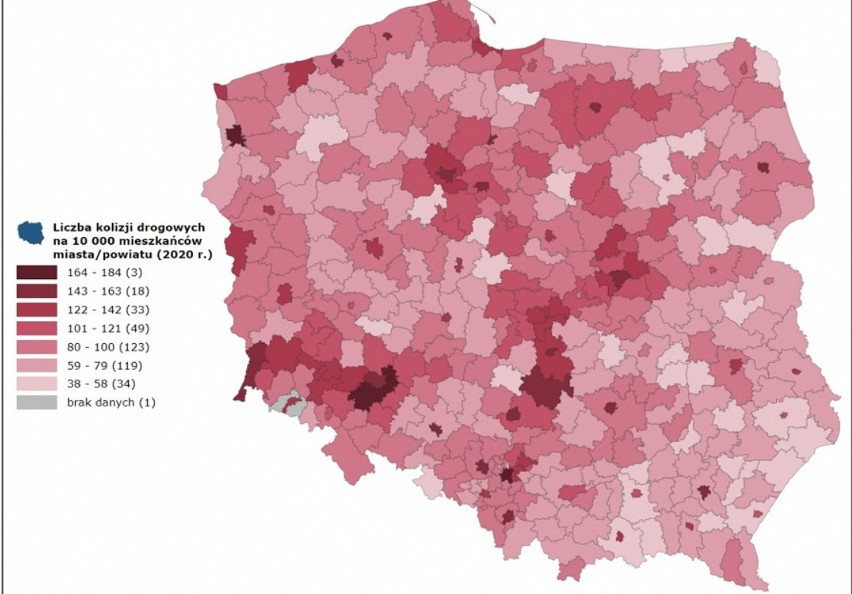 Tak wygląda kolizyjna mapa Polski. Na kolejnych planszach:...