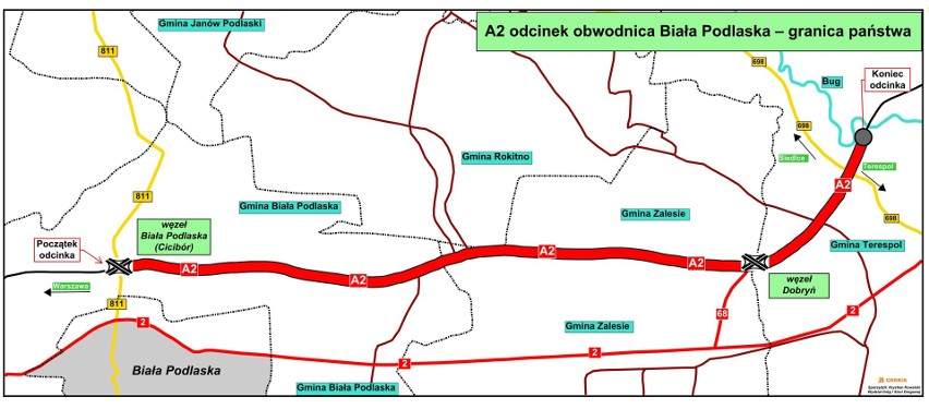 Autostradą A2 na wschód. Powstanie odcinek od Białej Podlaskiej do granicy. Jak będzie wyglądała nowa droga?