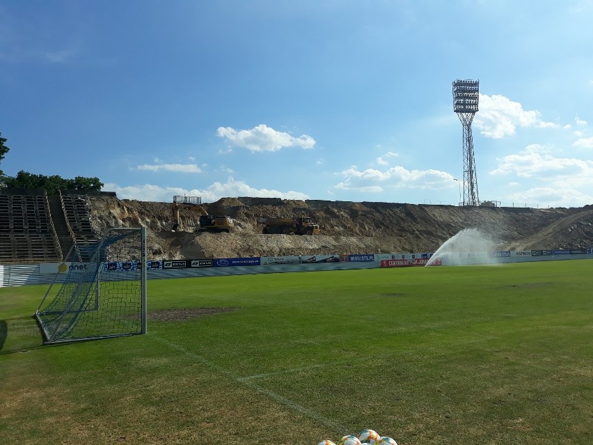 Budowa nowego stadionu Pogoni Szczecin - stan na 18 czerwca.