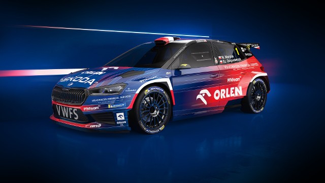Tak wygląda projekt oklejenia Skody Fabii RS Rally2 Miko Marczyka na sezon 2024