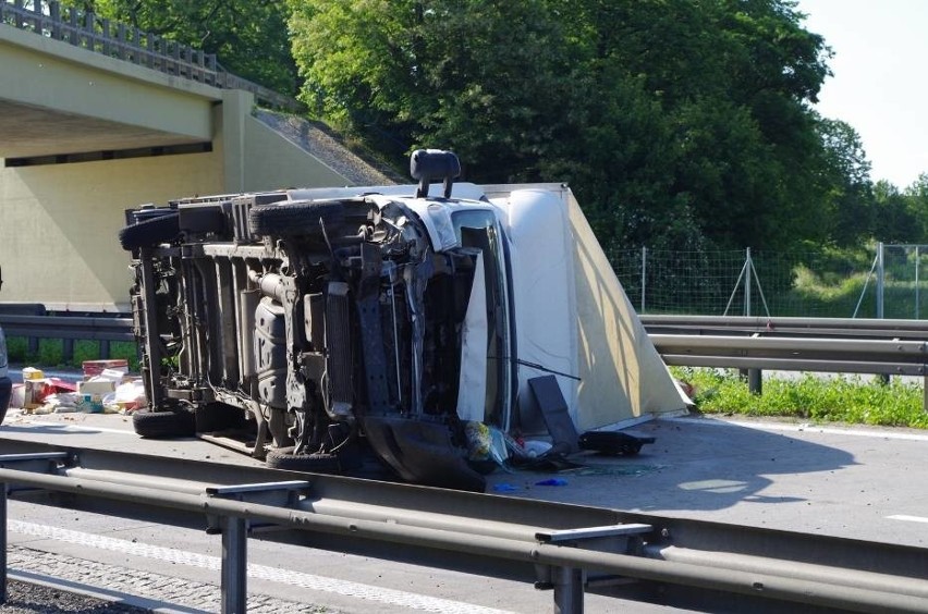 Wypadek na autostradzie A4. Trasa była zablokowana