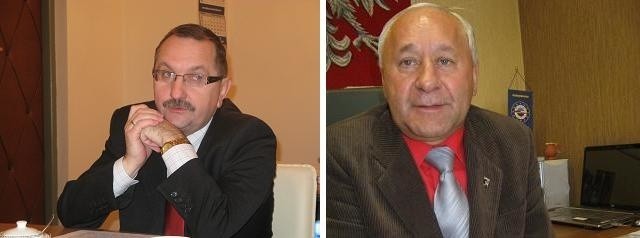 Kontrowersje wzbudziło zachowanie burmistrza Sulęcina Michała Deptucha (z prawej) i szefa gminy Słubice Ryszarda Bodziackiego. 