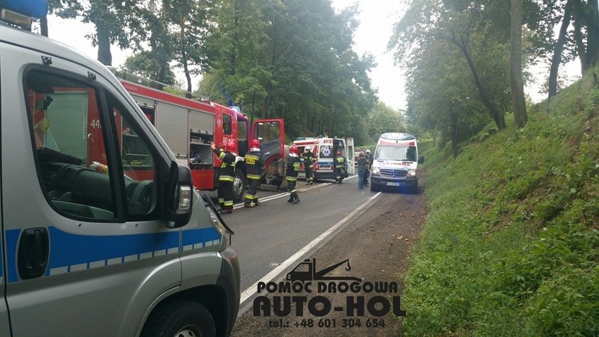 Wypadek w Olbięcinie. Dwie osoby ranne