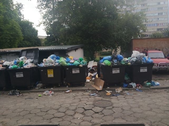 Piętrzące się śmieci szpecą ulice i podwórka Wrocławia. W...