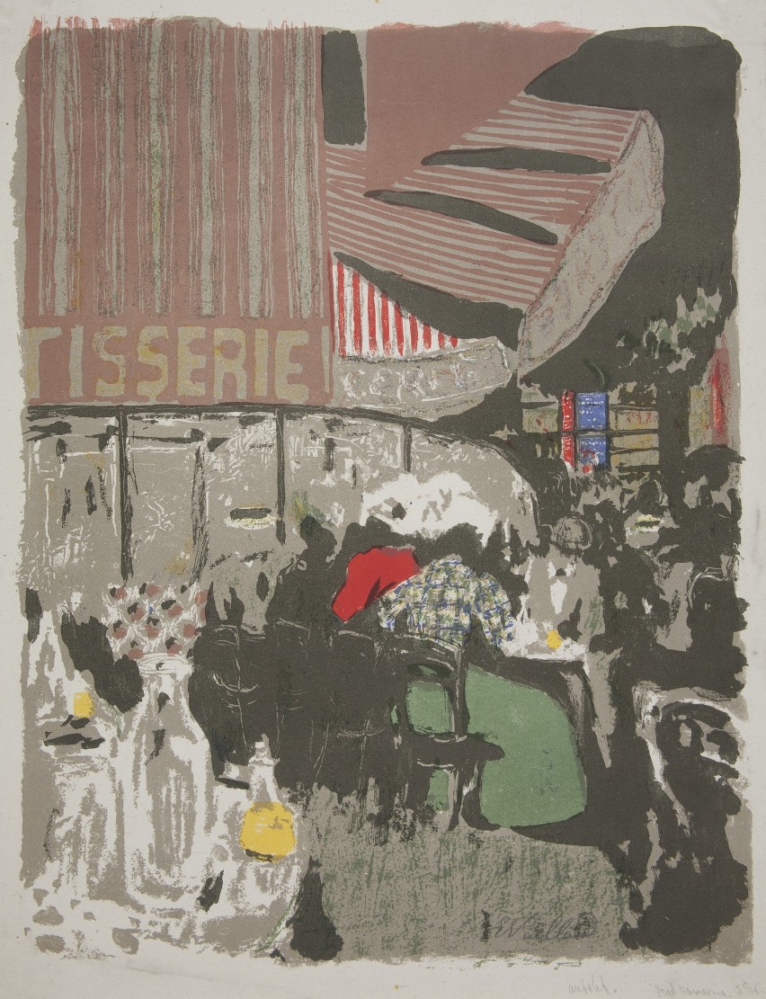 Édouard Vuillard La Pâtisserie - Terrasse de café la nuit