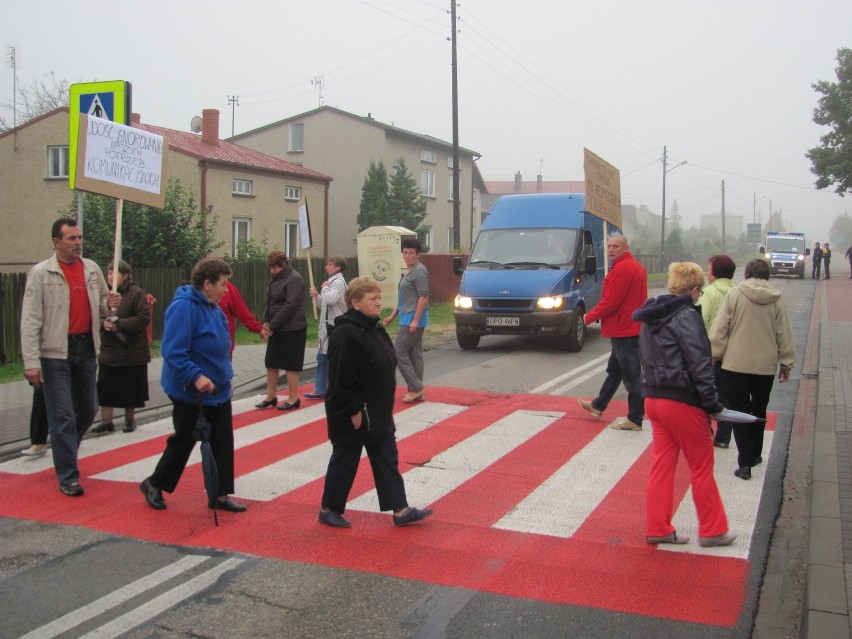 Blokada drogi w Rększowicach