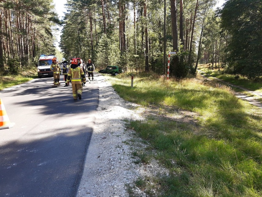 Wypadek w Borowym Młynie w powiecie świeckim. Zderzyły się dwa samochody [zdjęcia]