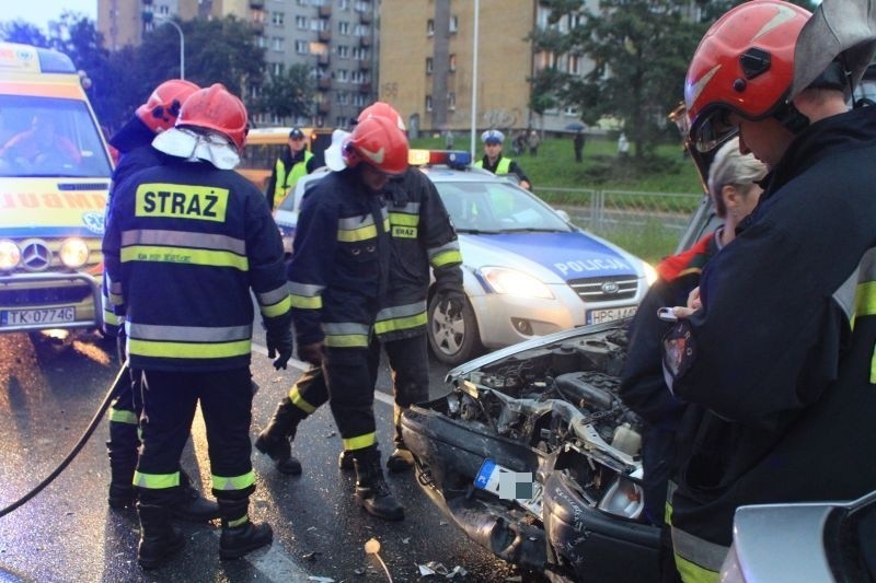 Kraksa na Sandomierskiej w Kielcach